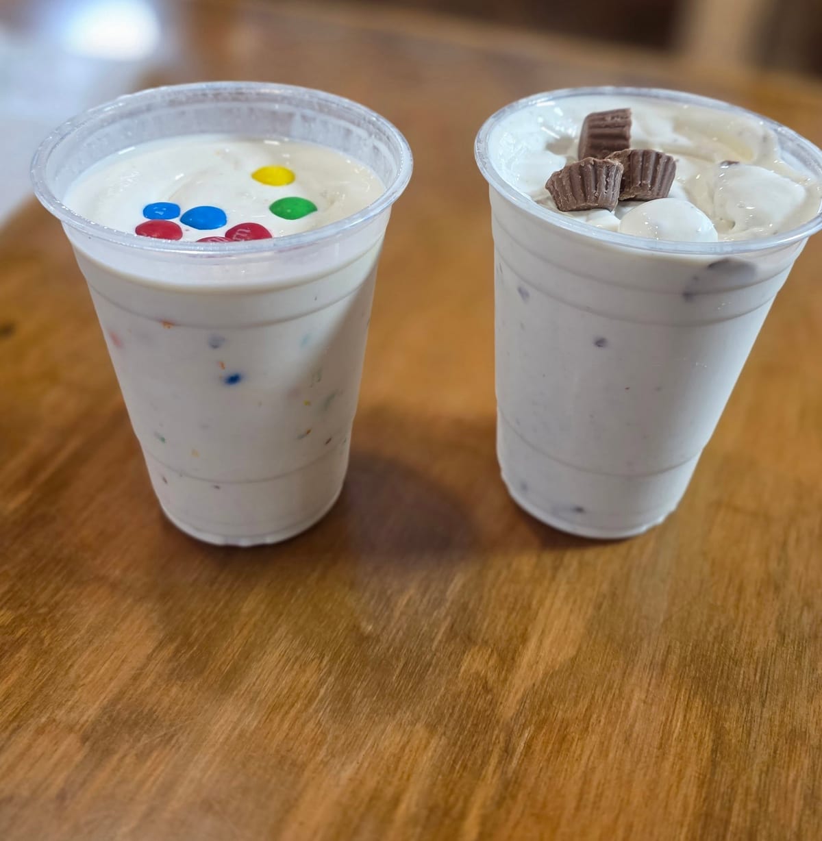 Two Snow Storms — shakes blended with colorful candy pieces and peanut butter cups at The Coney Island in Pottsville, PA.